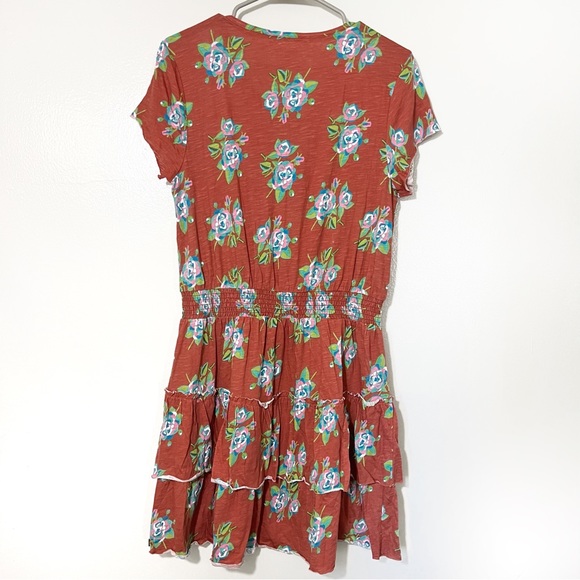 Matilda James Looks To Frill Floral T shirt Dress w Ruffled Skirt Sz S - Picture 5 of 7